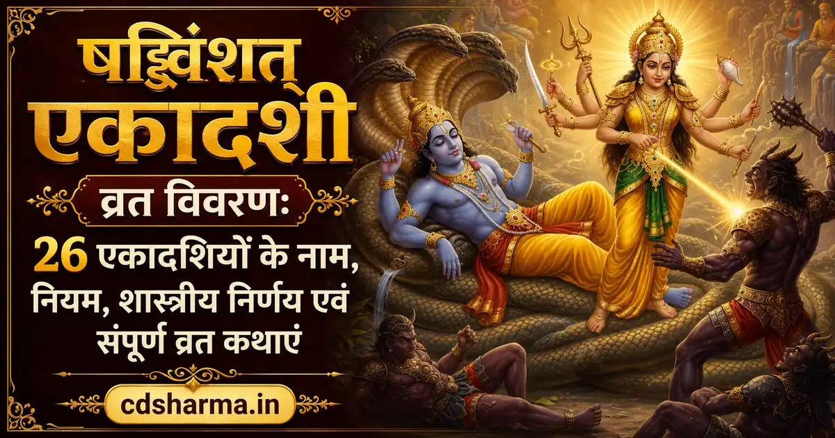 षड्विंशत् एकादशी व्रत विवरण: 26 एकादशियों के नाम, नियम, शास्त्रीय निर्णय एवं संपूर्ण व्रत कथाएं