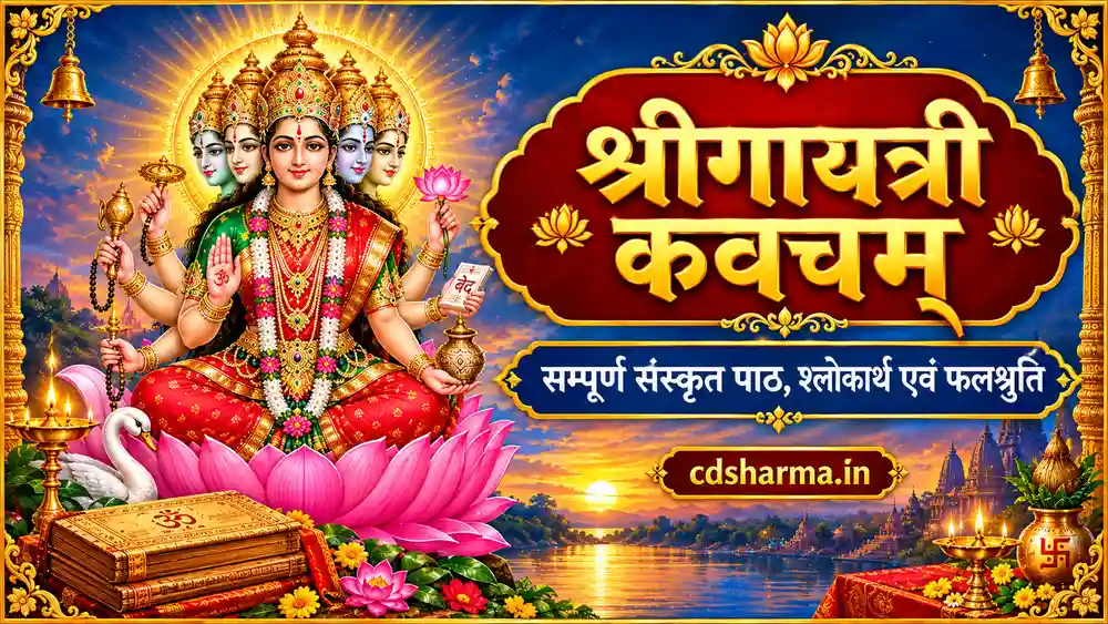 श्रीगायत्री कवचम्: सम्पूर्ण संस्कृत पाठ, श्लोकार्थ एवं फलश्रुति | cdsharma.in